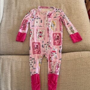 Pink Kids One Piece with Alice In Wonderland Design